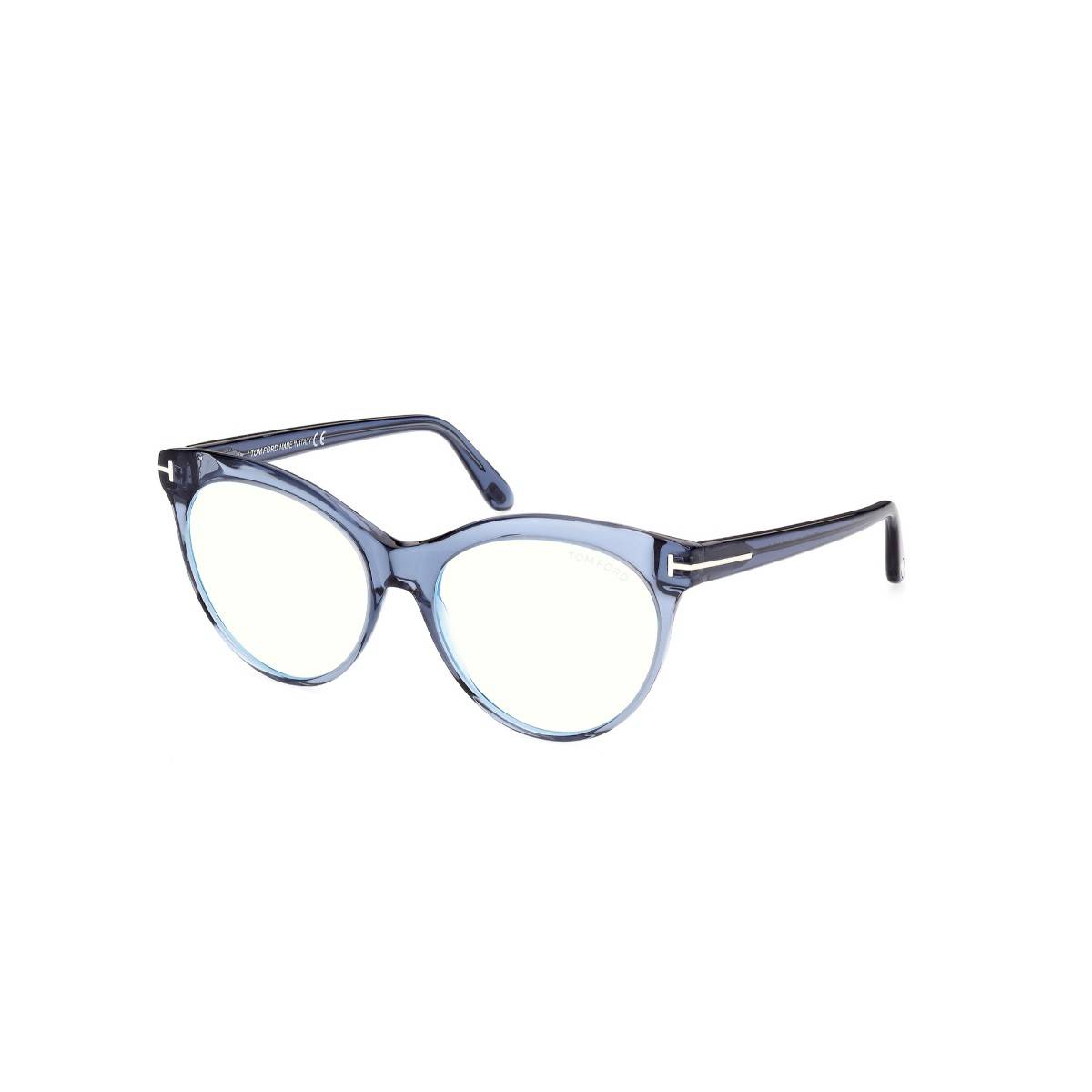 Tom Ford Eyewear Women Blue Full Rim Eyeglass Frame - FT5827-B 55 090 (55)
