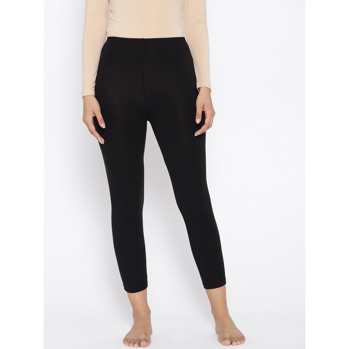 Buy Comfort Lady Women's Leggings Black Colour at Amazon.in