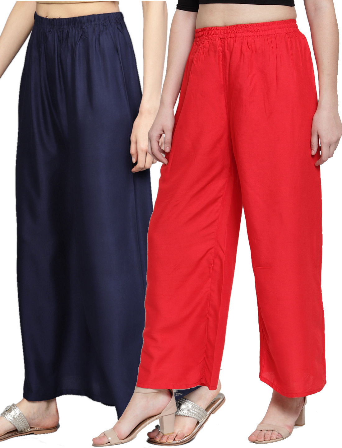 Buy SHMAYRA Soft Printed Palazzo Pants for Women Combo (Pack of 2) Palazzo  for Women Plazo for Women (ELPHT+TRSL) S at Amazon.in