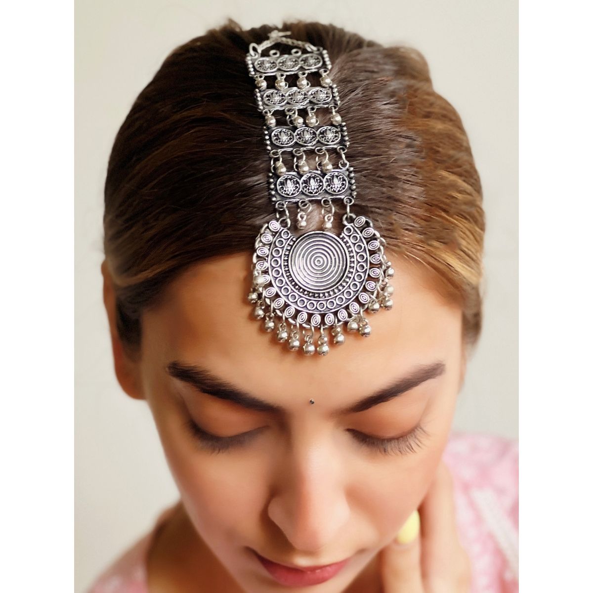 Buy Gold plated Imitation Jewelry Set Damini Tikka Hair Accessory Bridal  Wear Online  Griiham