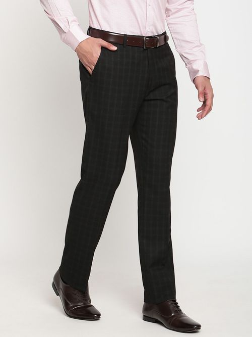 Buy Cantabil Men Black Formal Trousers Online