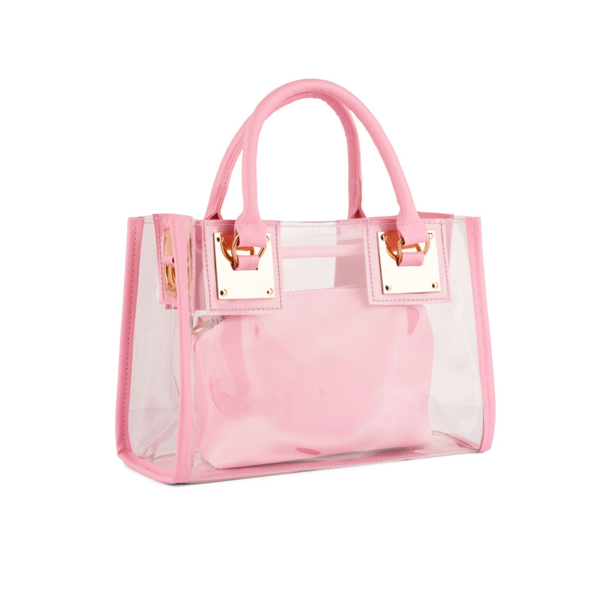 London Rag Pink Clear Handbag with Pouch Buy London Rag Pink Clear Handbag with Pouch Online at