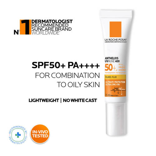 La Roche-Posay Anthelios UVMUNE400 Invisible Fluid SPF50+ Ultra-light Sunscreen for Sensitive Skin