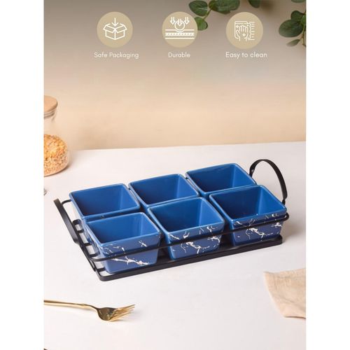 Nestasia Serving Bowl Tray Set Stoneware Serving Dishes Nestasia