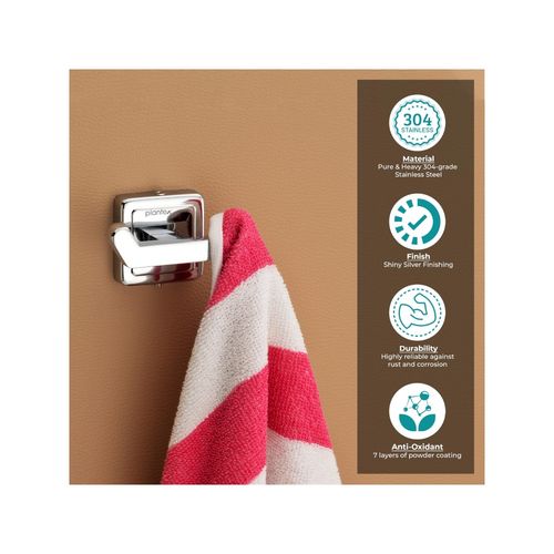 Buy Plantex 304 Grade Stainless Steel Robe Hook/Cloth-Towel Hanger