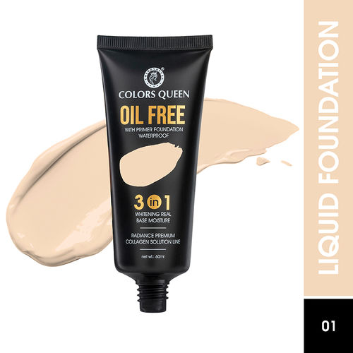 Colors Queen Oil Free Primer Foundation Ivory (Shade 01) - Main Image