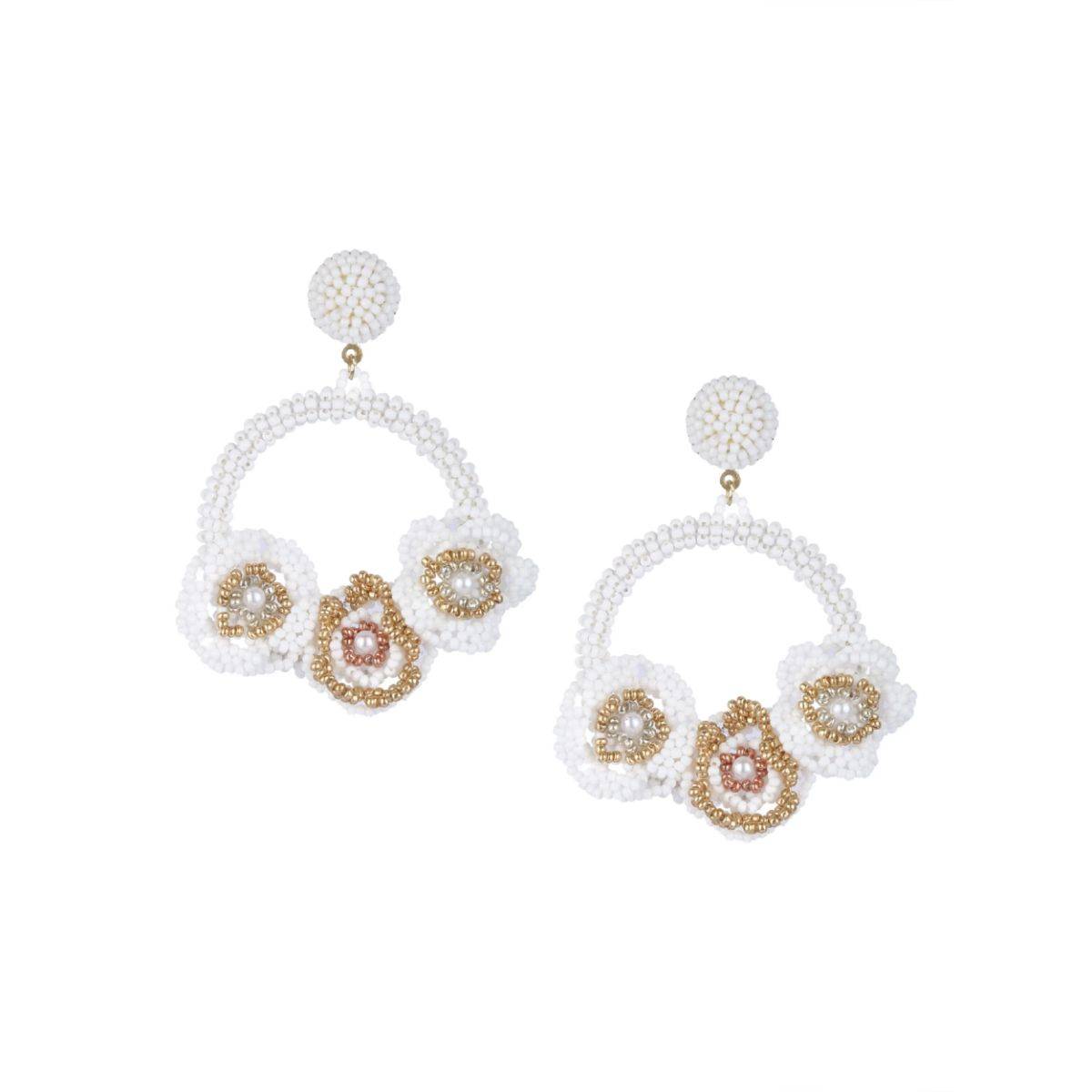 Free 5 Elements by Radhika Gupta riti-earrings-white