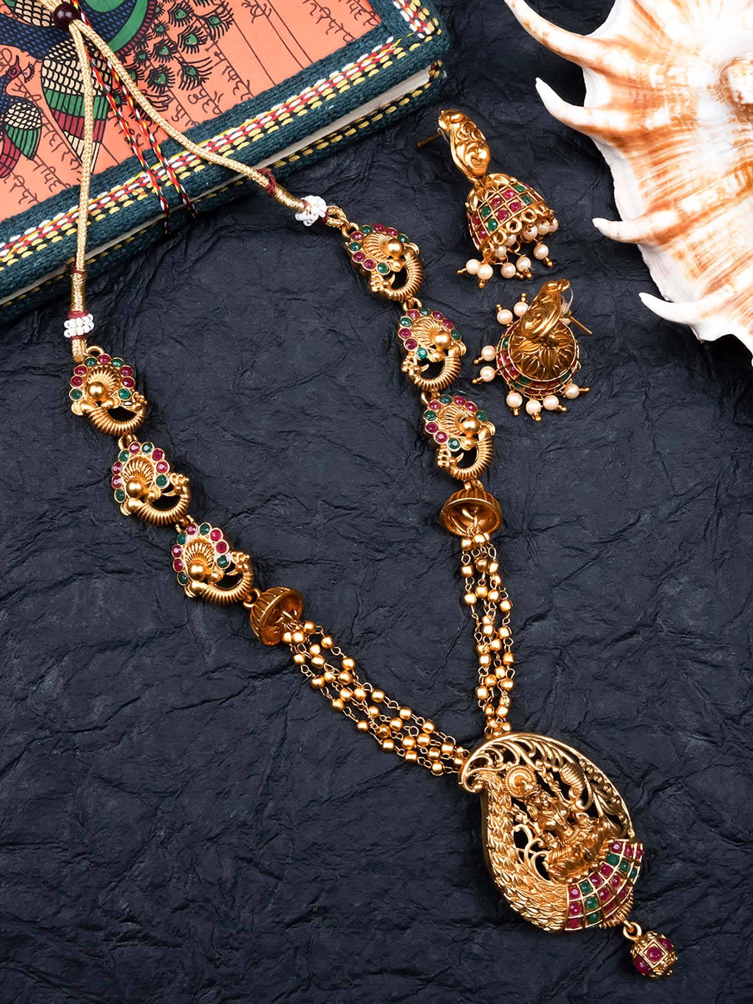 STILEADDA Luxurious Multicolour Kemp Paan Jewellery Set