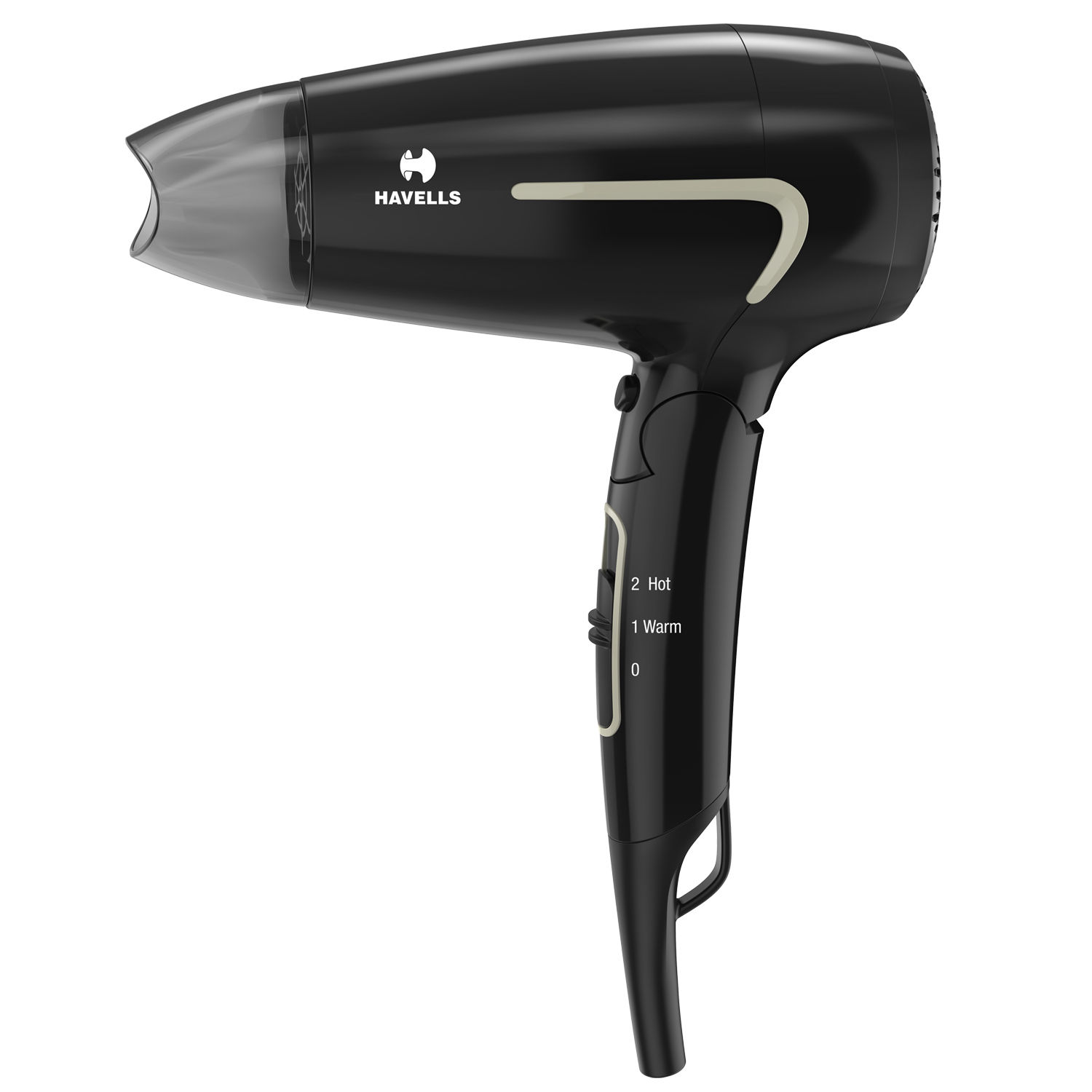 Havells HD3181 1600w Foldable Hair Dryer, 2 Heat (hot/warm) Settings With Cool Shot Button (Black)