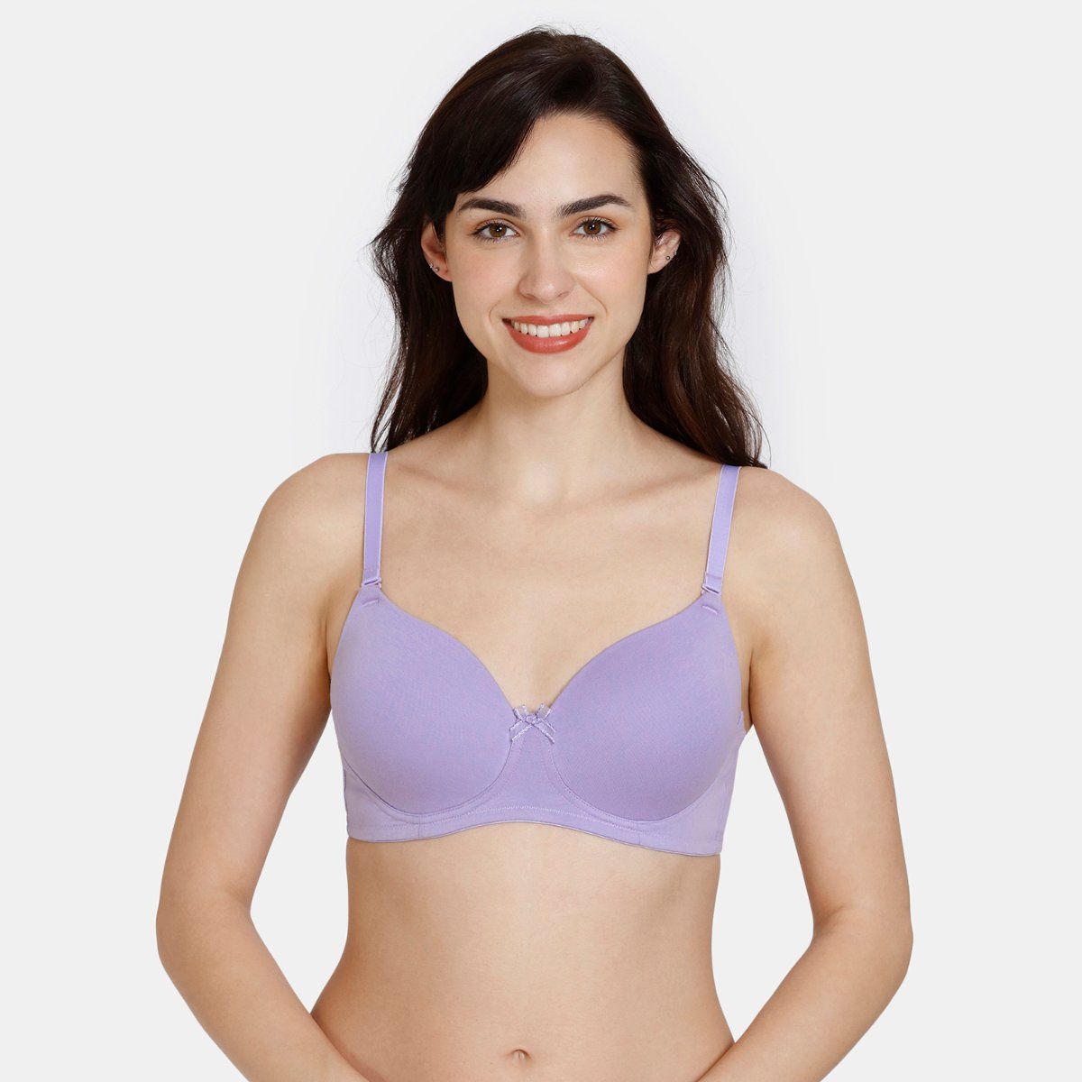 Buy Zivame Padded Non Wired 3/4th Coverage T-Shirt Bra - Lavender at Rs.460  online