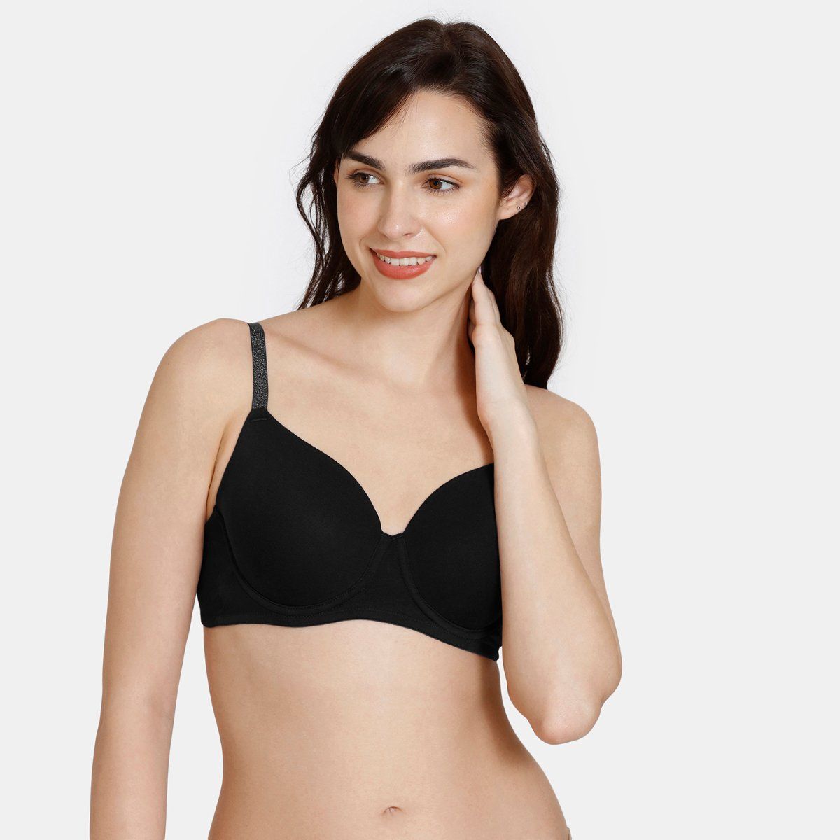 Buy Zivame Padded Wired Full Coverage Blouse Bra - Anthracite at