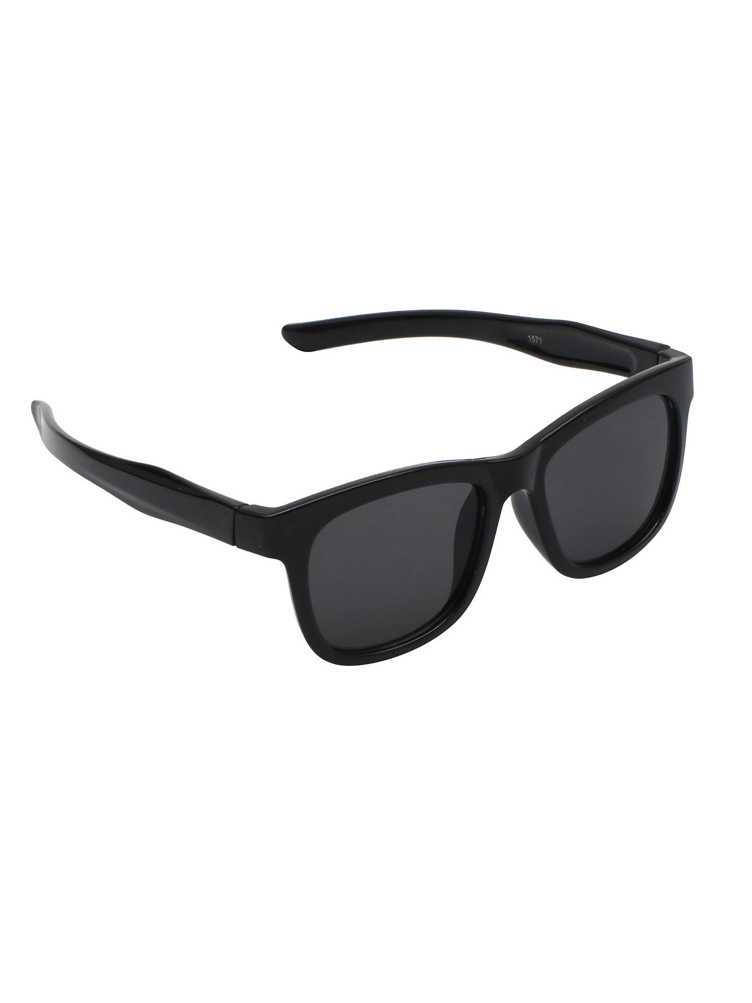Spiky Black Frame Black Lens Wayfarer UV Protection Sunglass