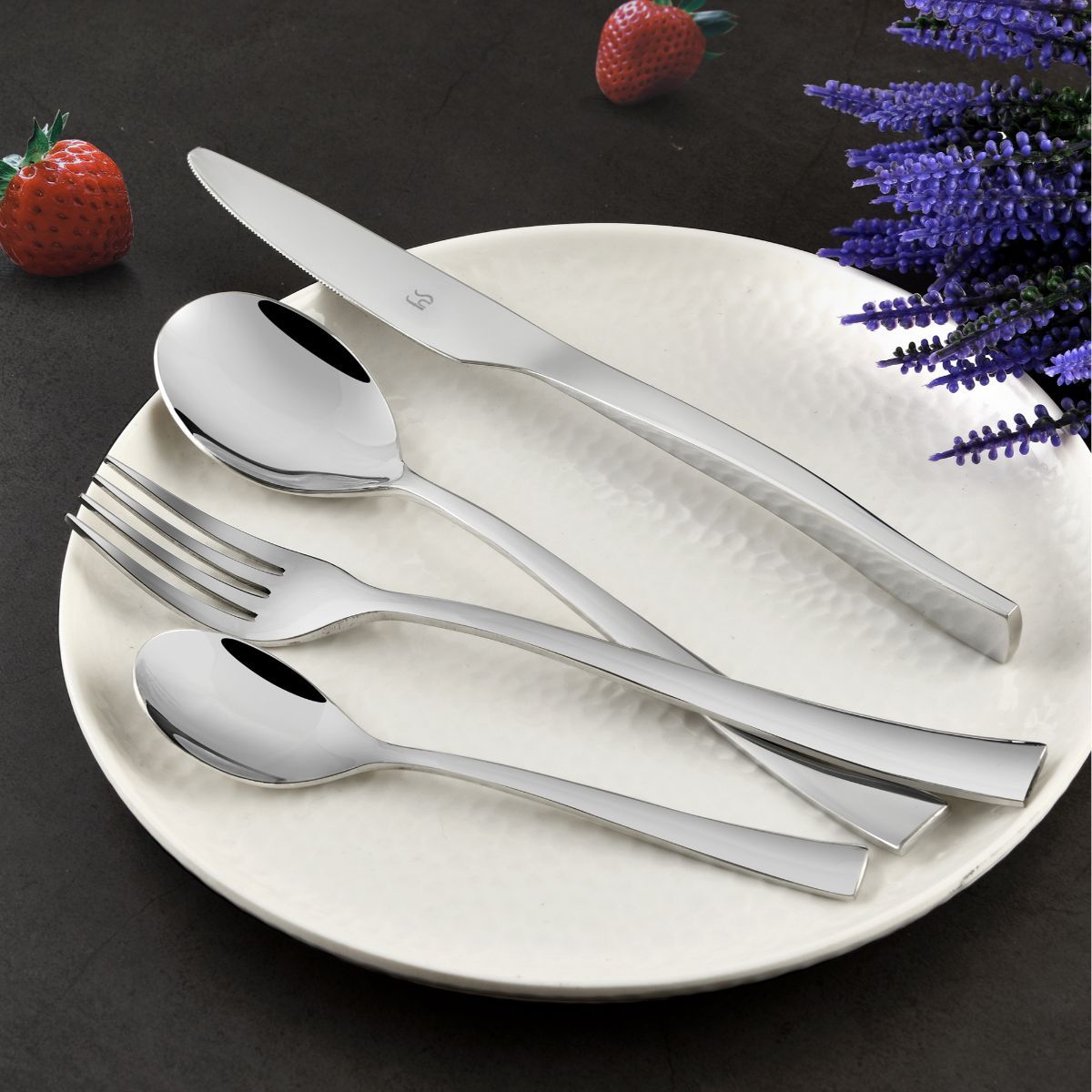 FNS Slim Line Cutlery Set (6 Spoon, 6 Fork, 6 Teaspoon, 6 Dinner Knives