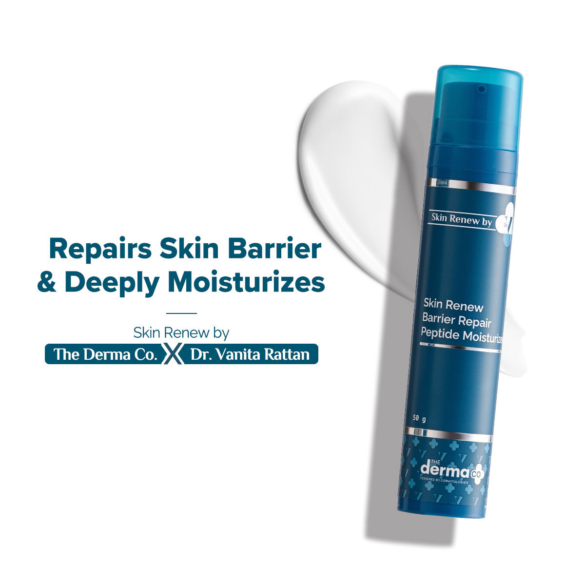 The Derma Co X Dr. V Skin Renew Barrier Repair Peptide Moisturizer