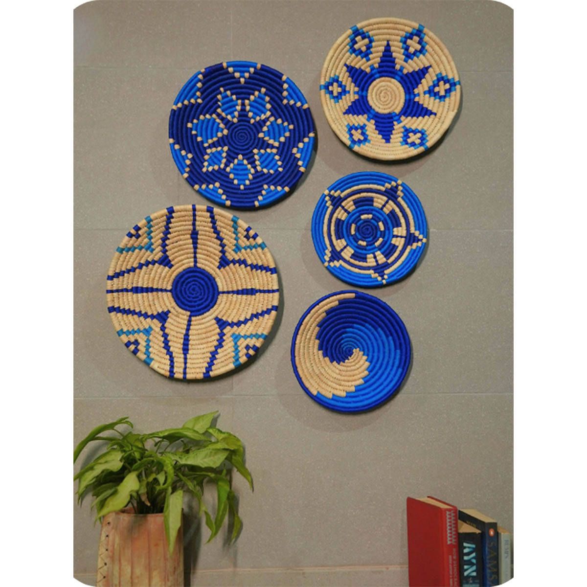 Swadeh Weaves Of Change Wall Plates ( Set Of 5)