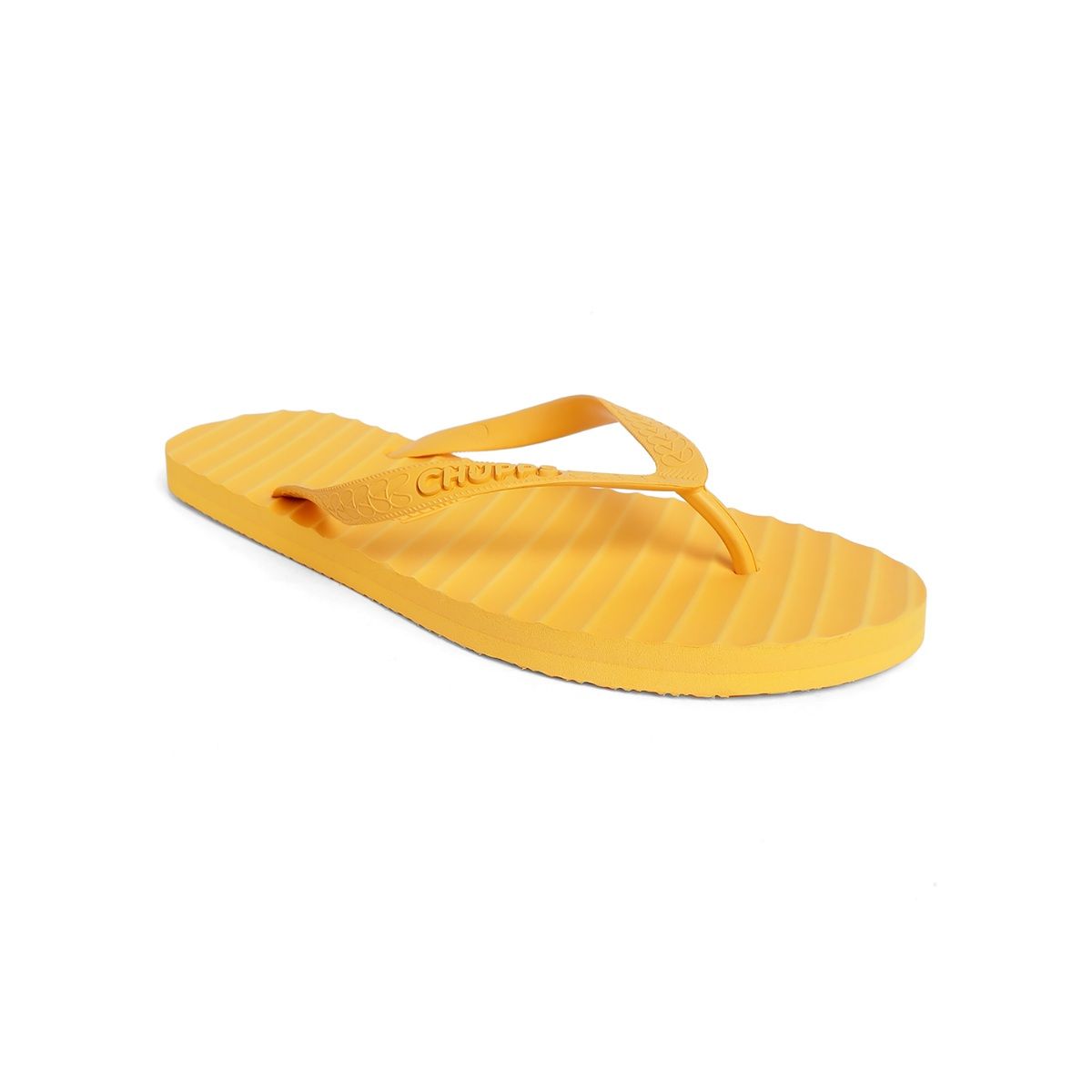 Buy Chupps Women Banana Leaf Monocrome Yellow Lightweight Flipflops Online