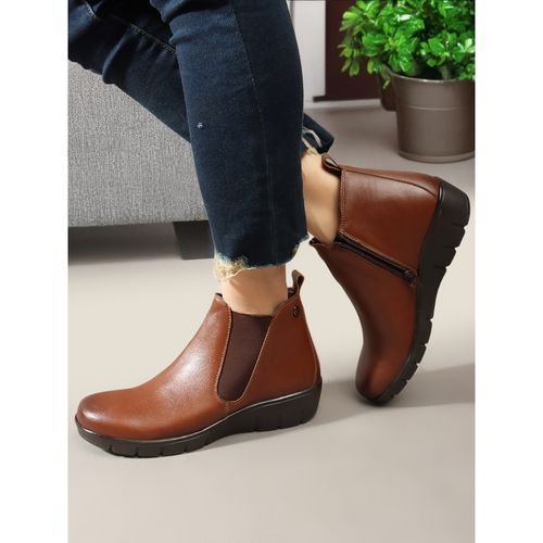 BAON】duba middle chelsea boots FRANKROMELLO Men Mid-Top Round Toe