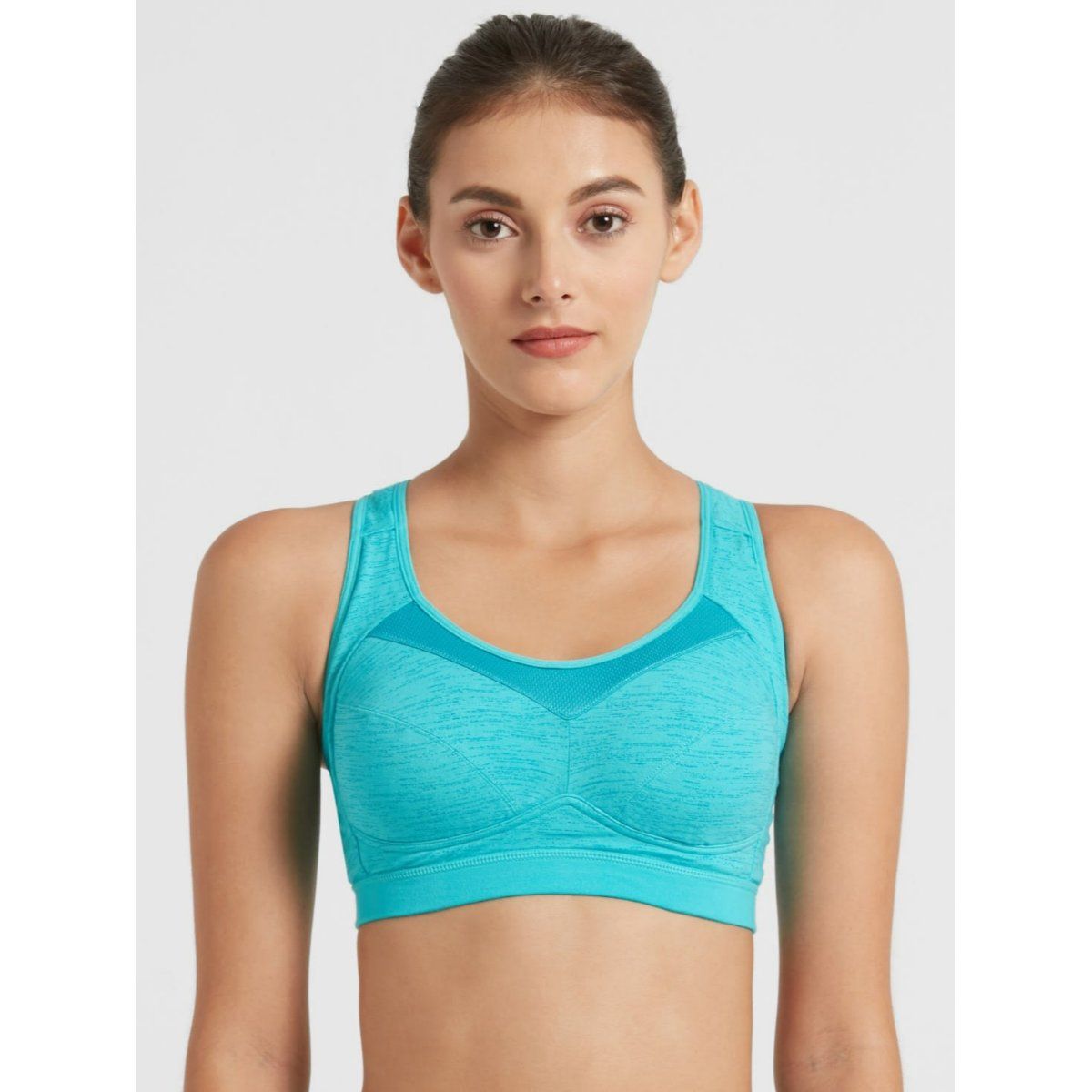 Buy Jockey Navy Printed Padded Non Wired 1382 Sports Bra for Women Online @  Tata CLiQ