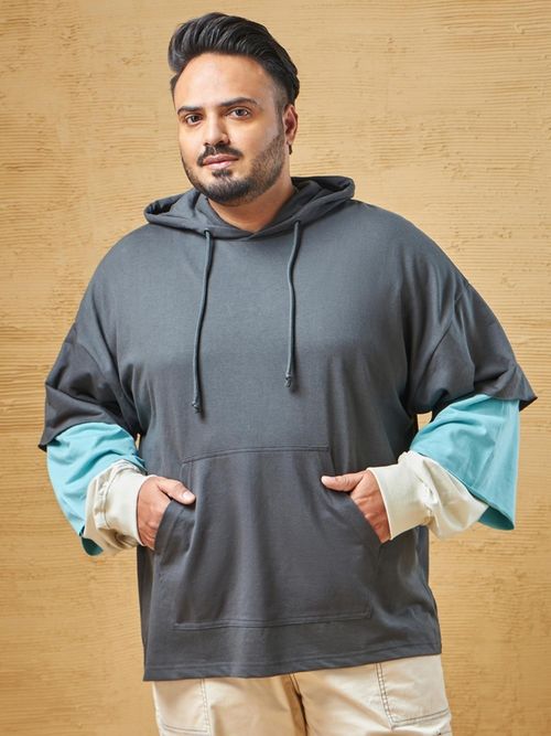 Bewakoof Plus Size Hooded T Shirt Buy Bewakoof Heavy Duty Men's Oversized Plus Size Hoodie T