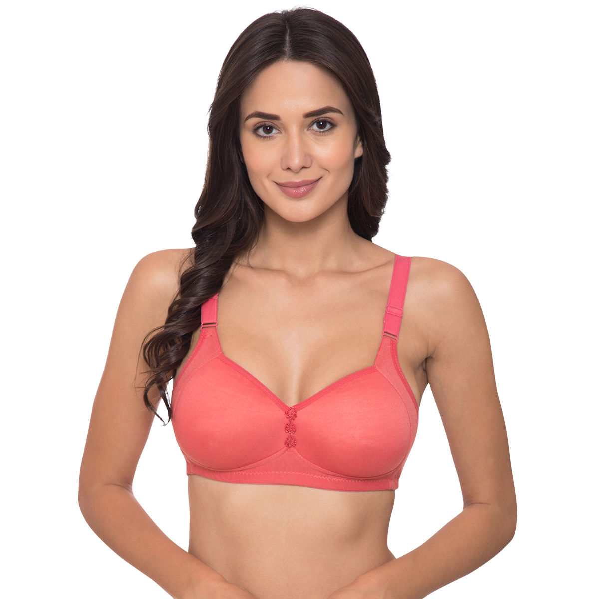 Plus Size Caged Bralette - Deep Coral