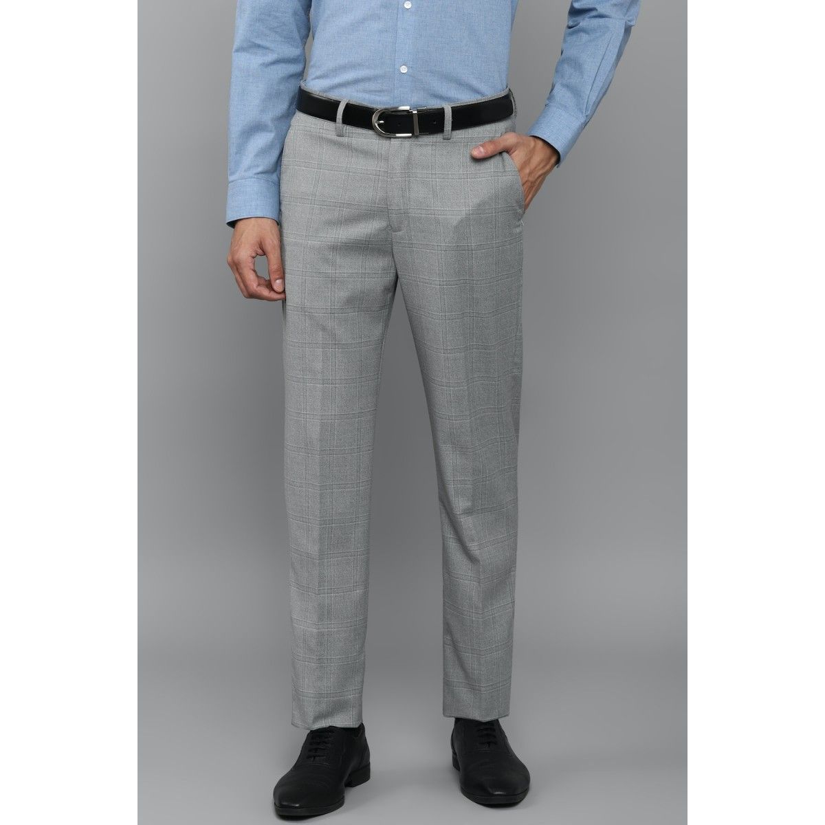 Buy Louis Philippe Sport Beige Slim Fit Checks Trousers for Mens Online   Tata CLiQ