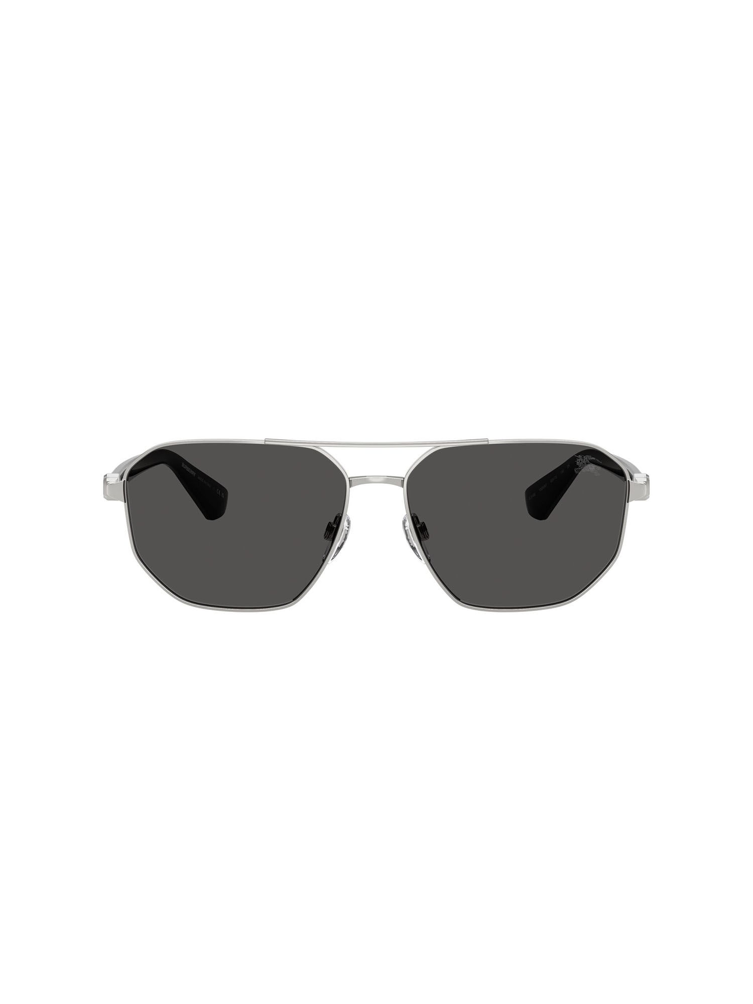 Buy Burberry Men UV Protected Grey Lens Pilot Sunglasses