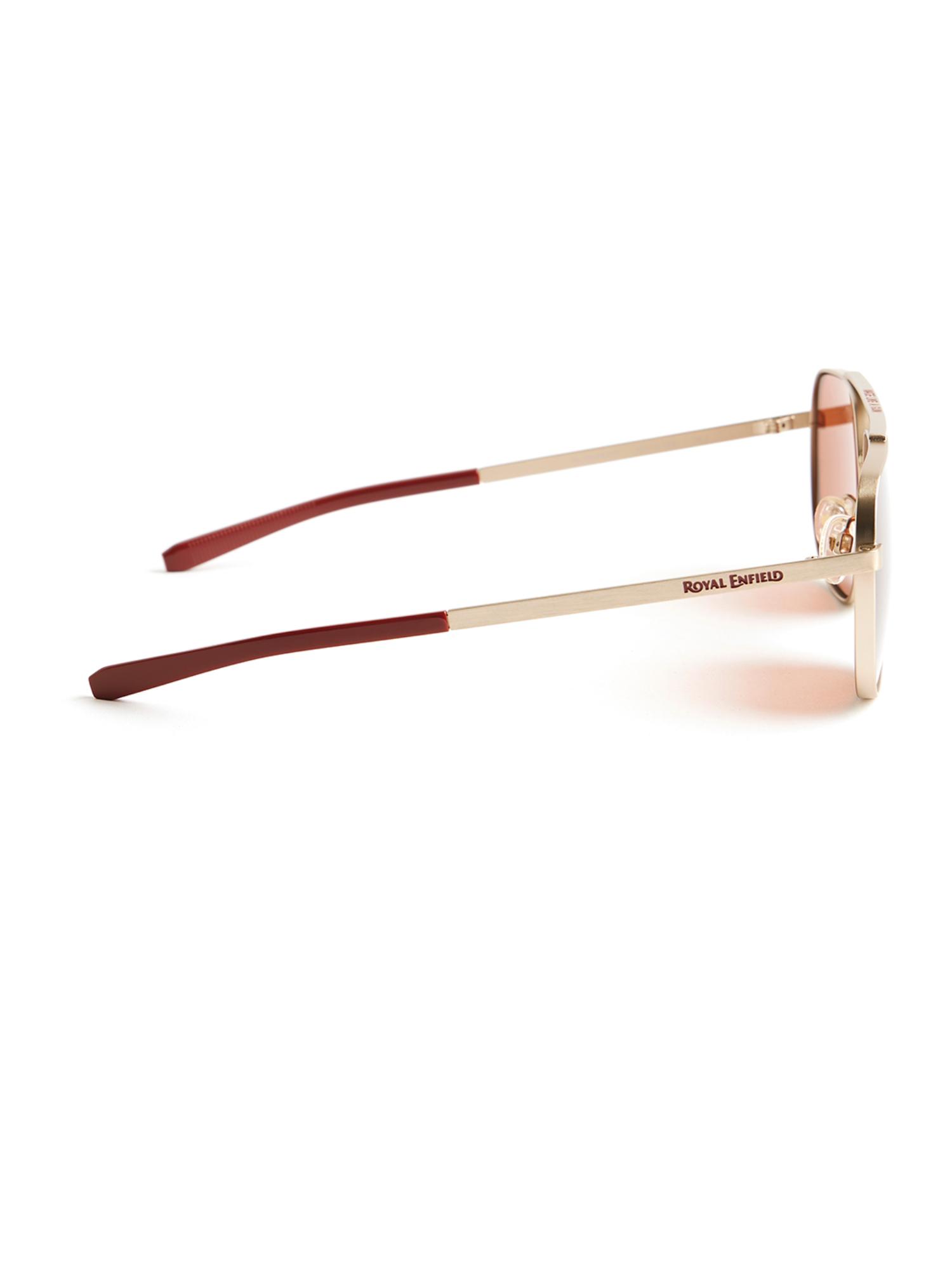 Buy Royal Enfield Men Metal Orange Navigator Full Rim Sunglass (Re