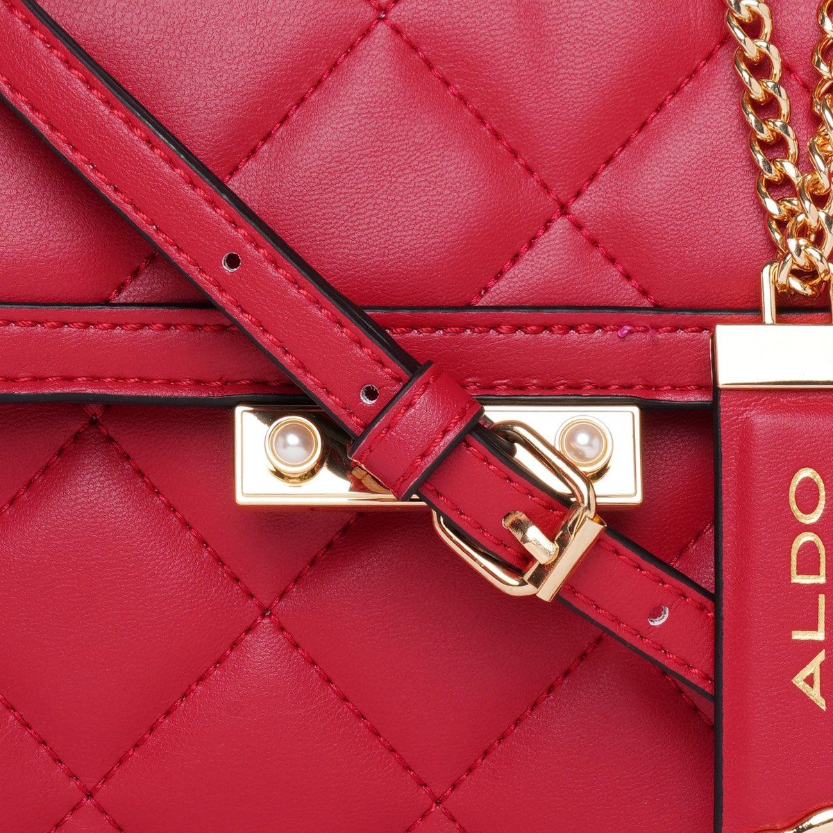 ALDO Red Shoulder Hand Bag Leather Classic Small Qatar | Ubuy