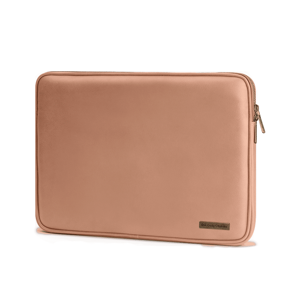 Dailyobjects Blush Vegan Leather Zippered Sleeve For Laptop/macbook
