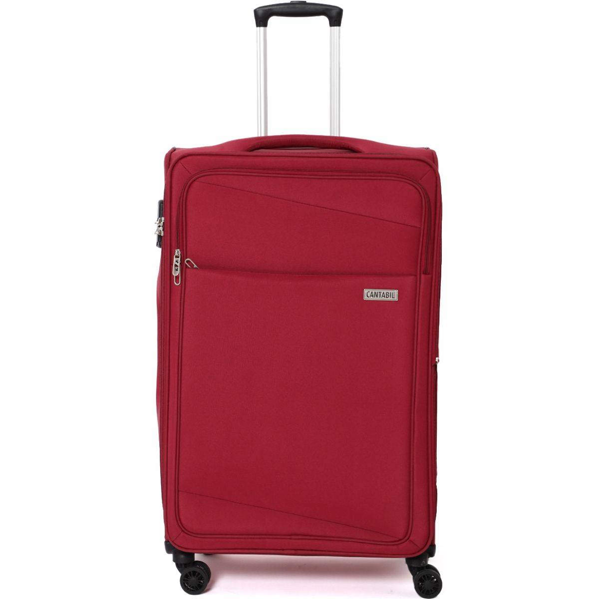 Cantabil Red Solid Trolley Bag