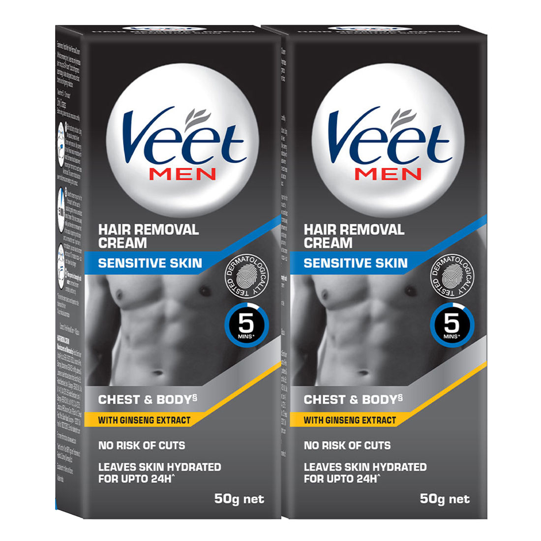 Veet Hair Removal Cream For Men - Sensitive Skin (Pack Of 2)