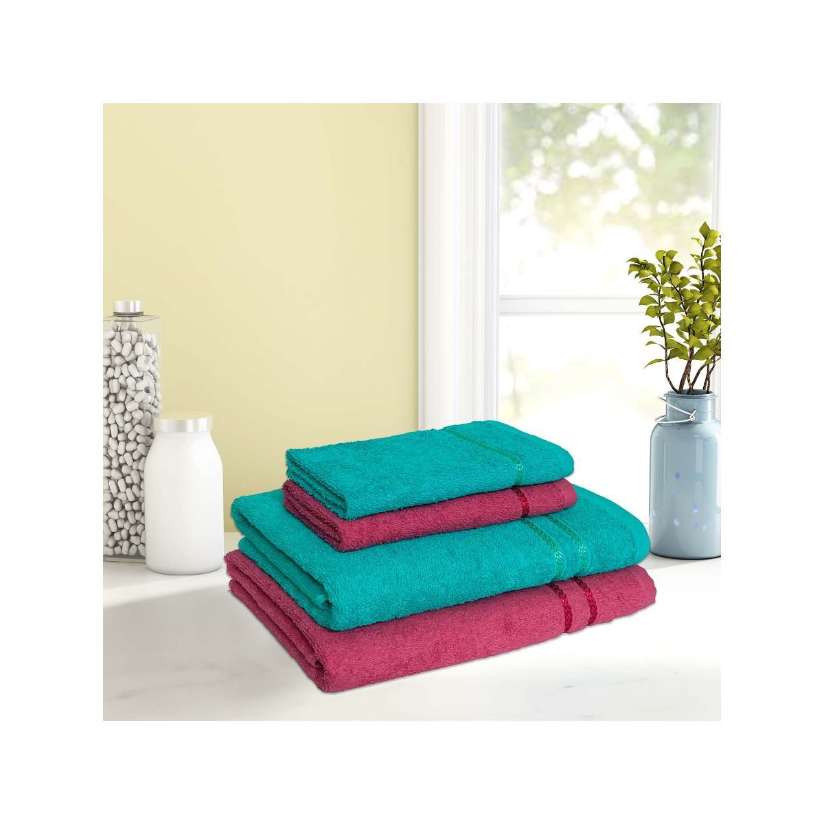 CORE Designed by SPACES SEASONS BEST QD 380 GSM Set of 2 Bath Towel 2