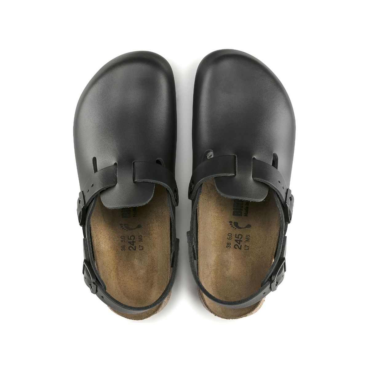 Birkenstock Tokyo Super Grip Natural Leather Black Clogs (EURO 37 ...