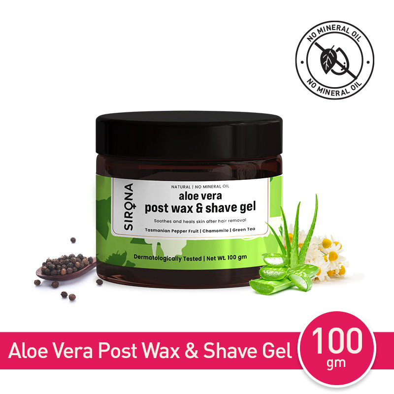 Sirona Natural Post Wax and Shave Gel For Men & Women with Goodness of Aloe Vera & Green Tea