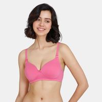 Zivame Maternity Padded Non Wired 3/4th Coverage Maternity / Nursing Bra -  Teaberry