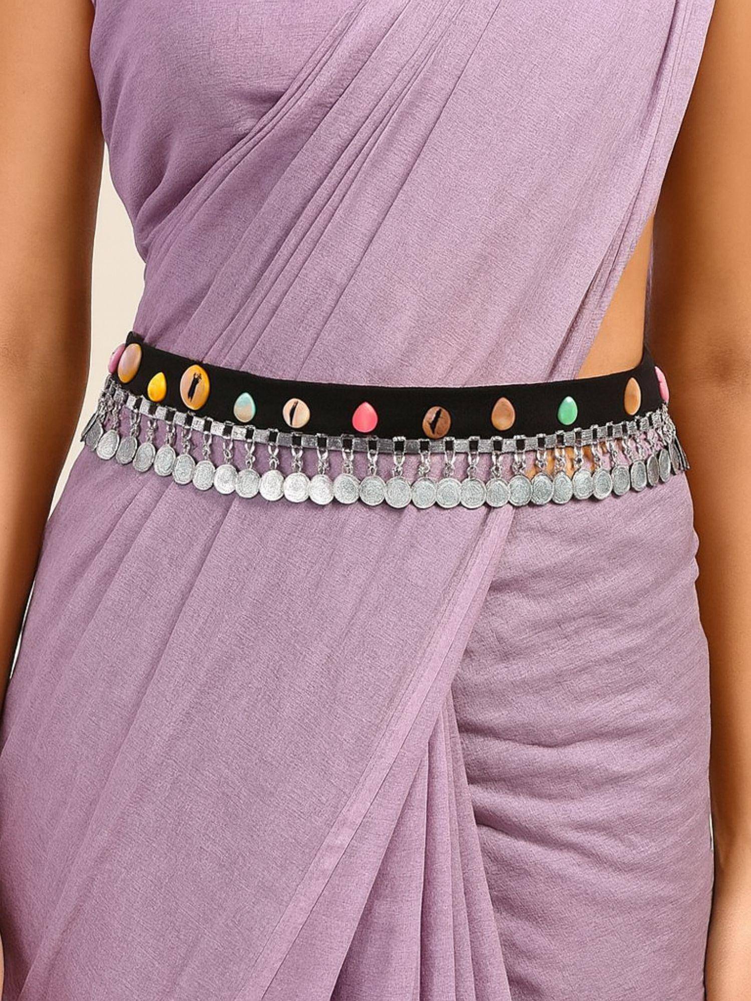 I Jewels Traditional Multi-Color Artificial Shells and Stone Work Kamarbandh
