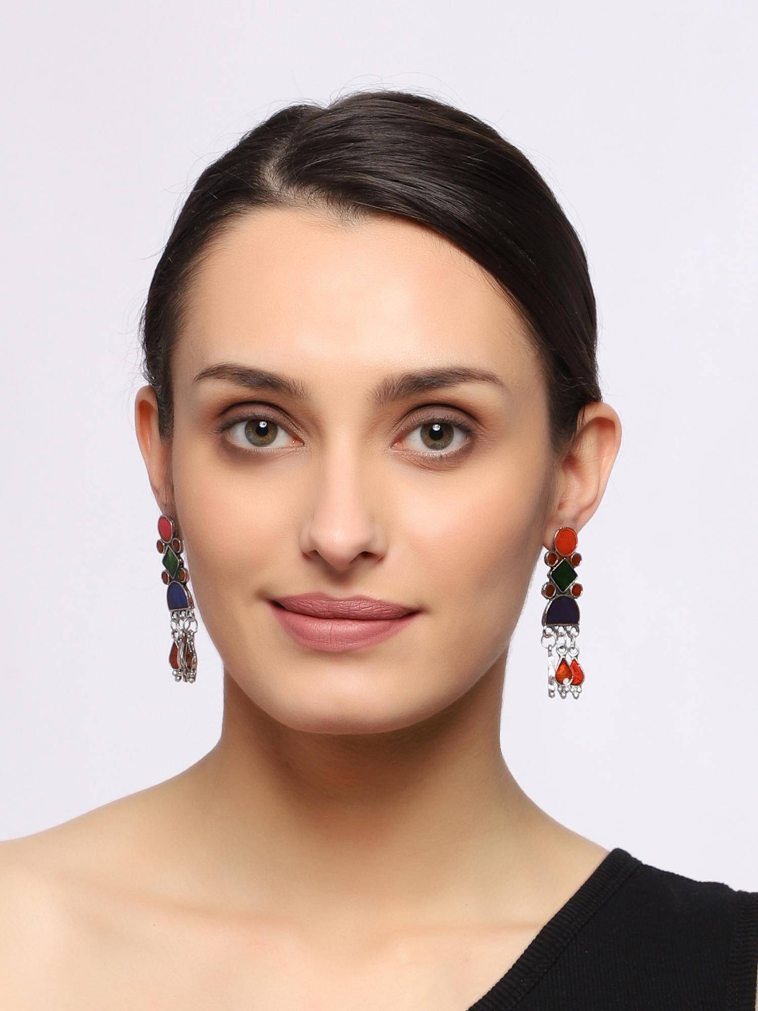 VENI Silver-Plated Classic Drop Earrings