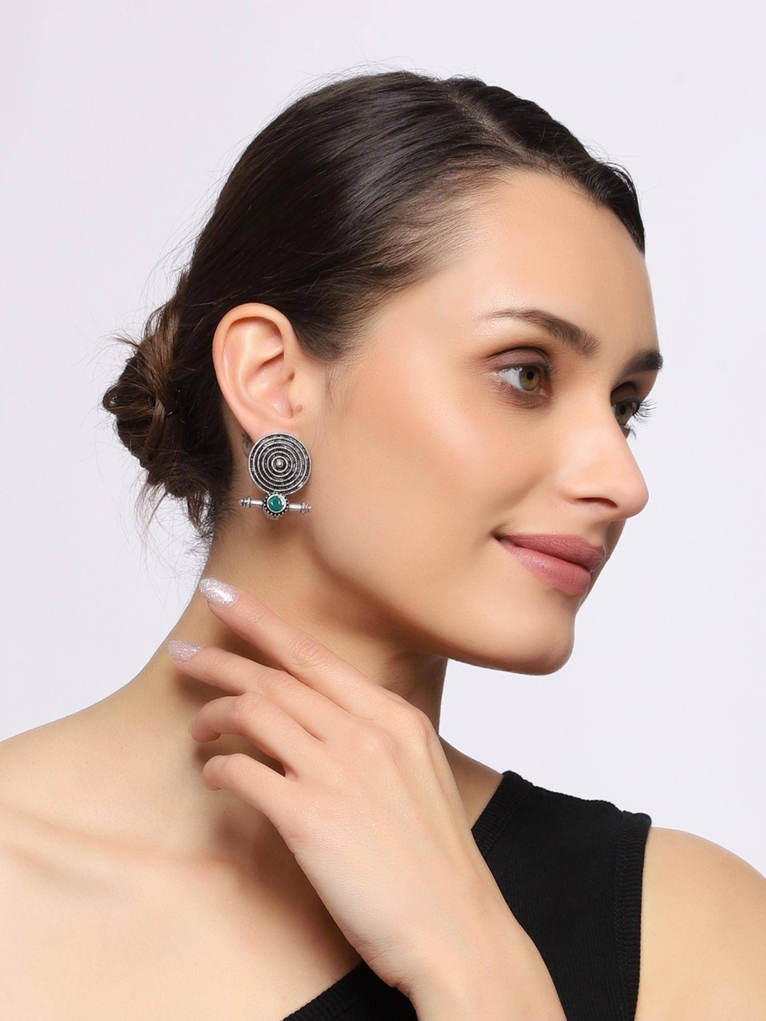 VENI Silver-Plated Classic Studs Earrings