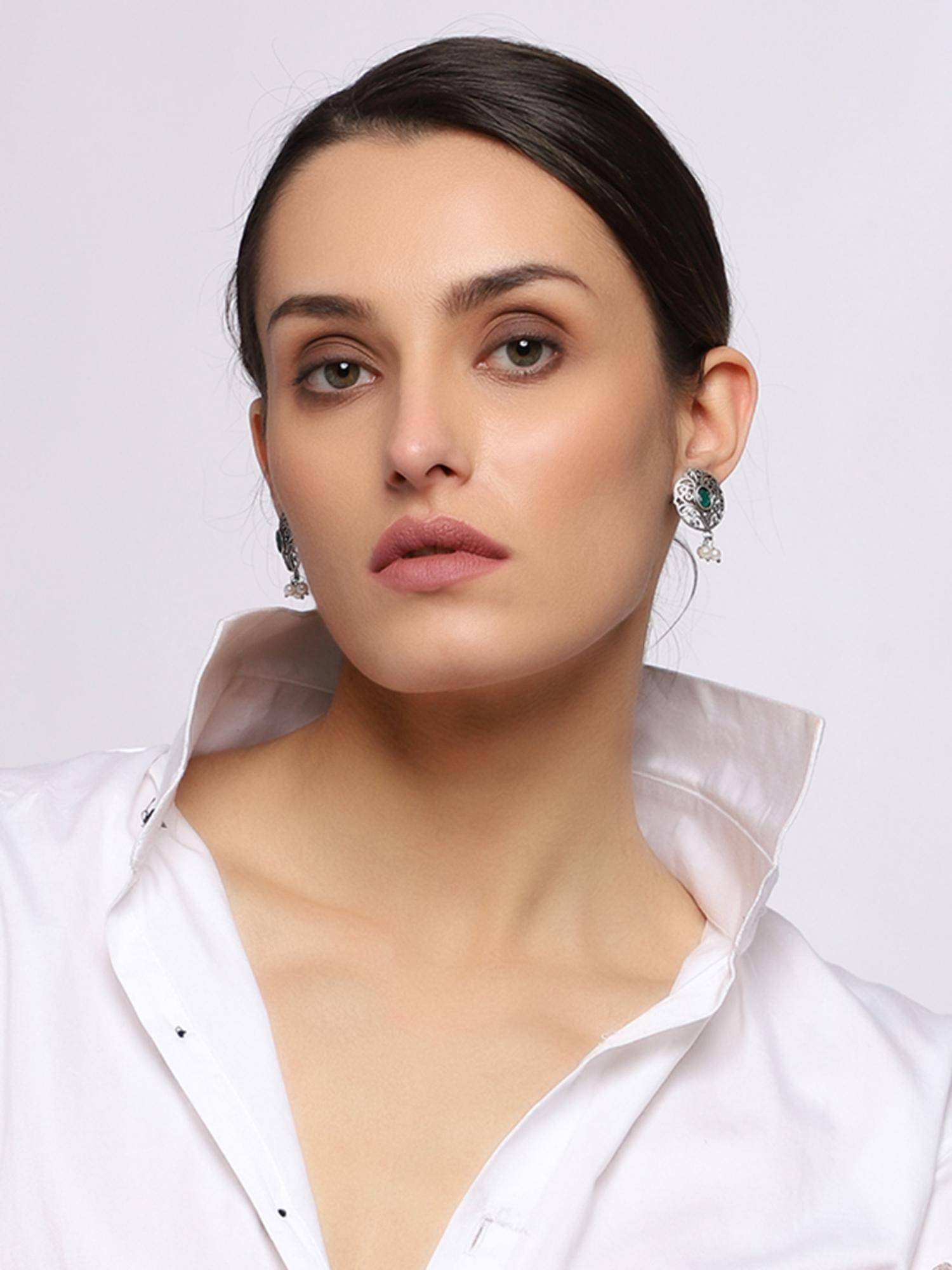 VENI Silver Plated Classic Earrings