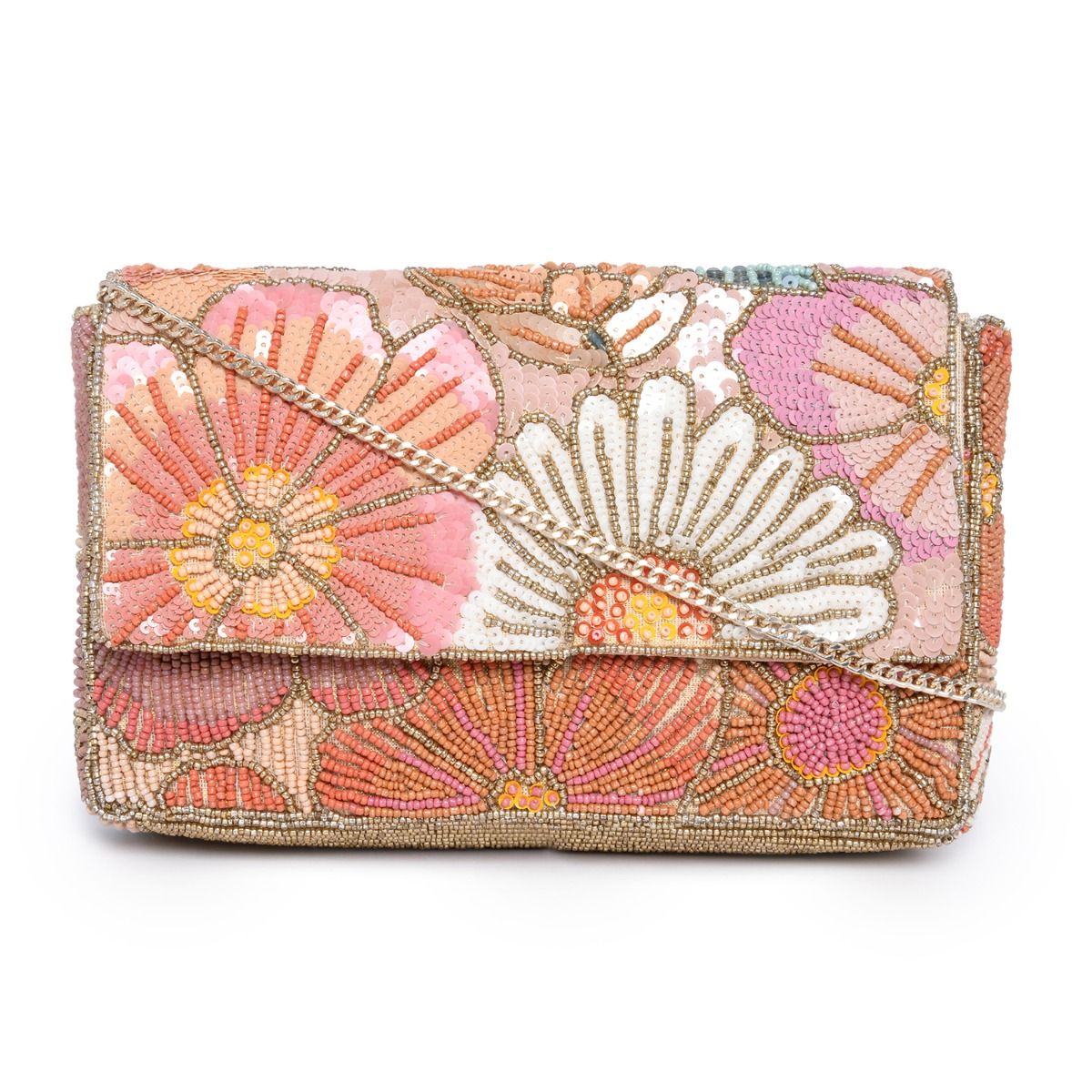 Accessorize London Kimmy Floral Beaded Clutch Bag: Buy Accessorize ...