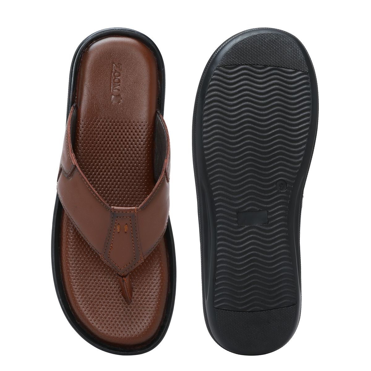 Buy Zoom Shoes Mens Slip On Flipflops - Tan Online