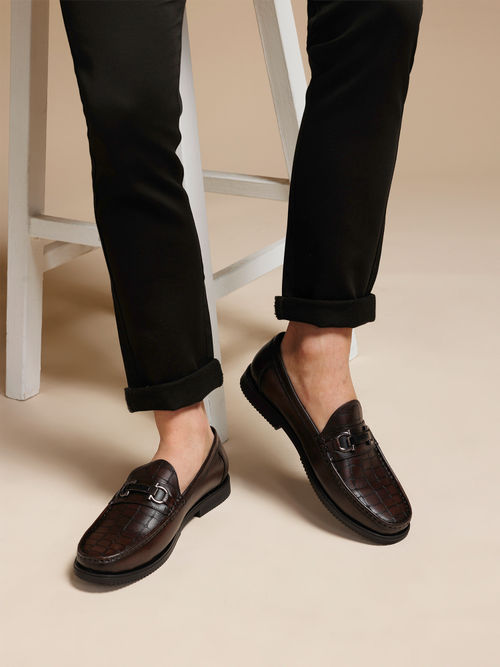 Zoom Shoes Mens Slip On Loafers And Moccasins Brown