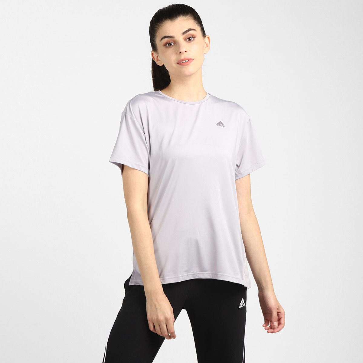 adidas grey shirt women's