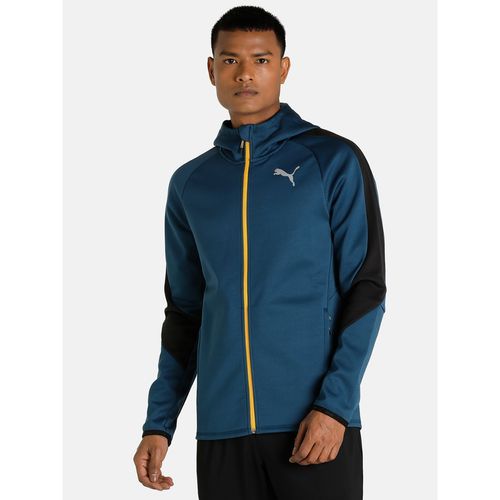Puma Evo Stripe Warm Full-zip Mens Blue Hoodie: Buy Puma Evo Stripe Warm  Full-zip Mens Blue Hoodie Online at Best Price in India | NykaaMan
