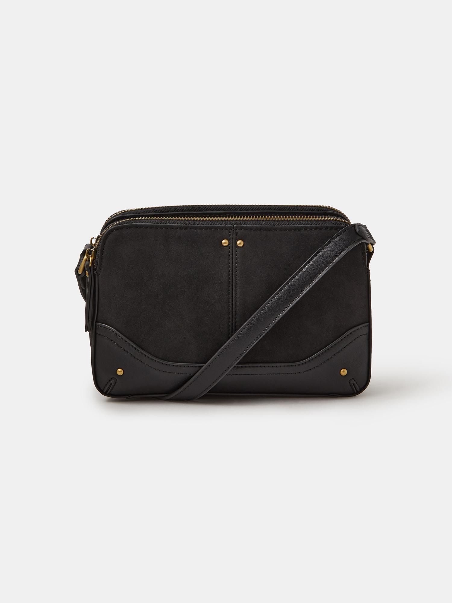 Buy Accessorize London Women'S Black Classic Double Zip Sling Bag