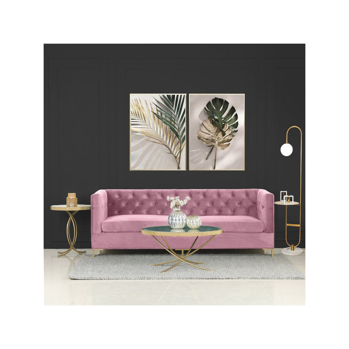 Claymint Seabrook Three Seater Pink Sofa Buy Claymint Seabrook Three
