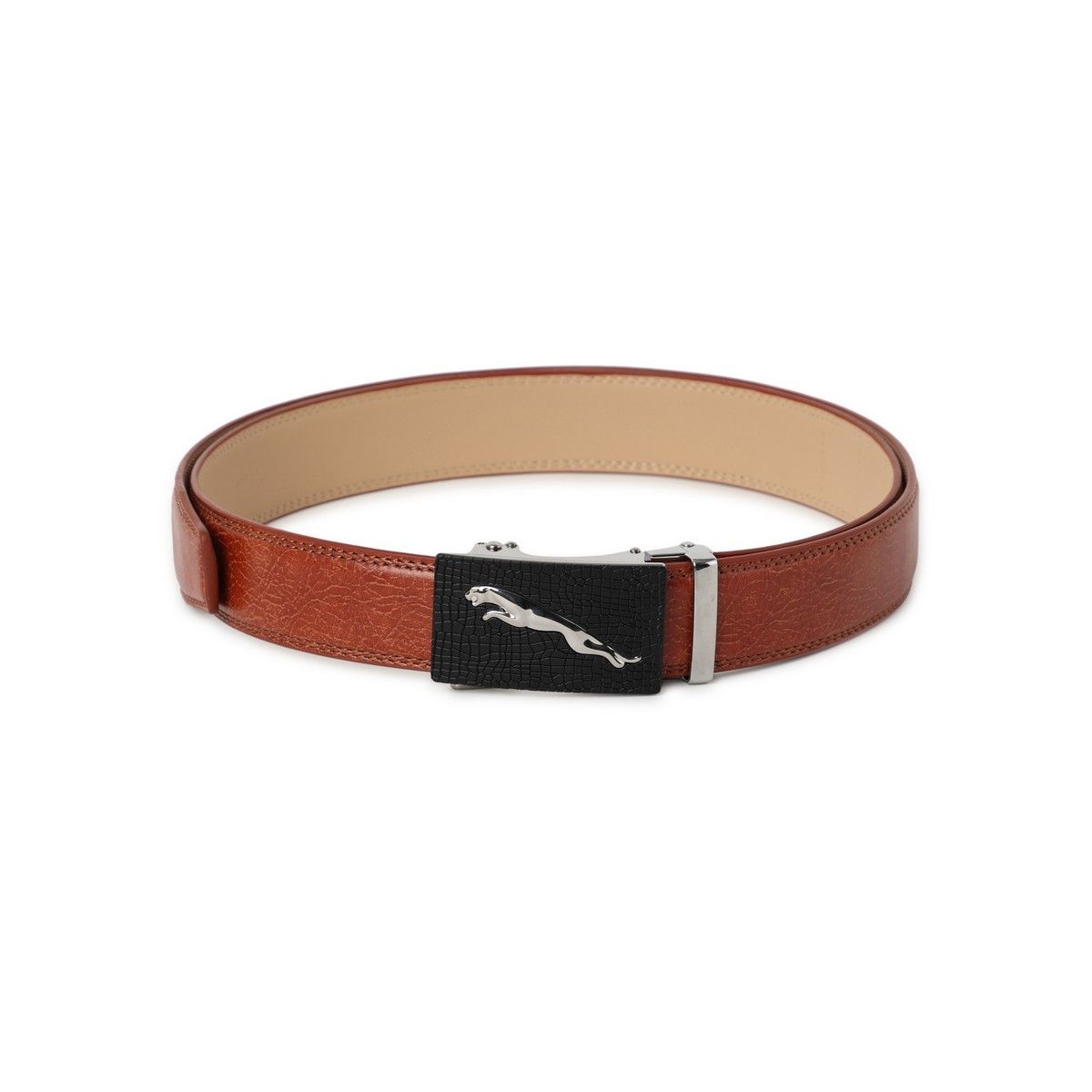 Buy Men Brown Textured Leather Belt Online - 673775