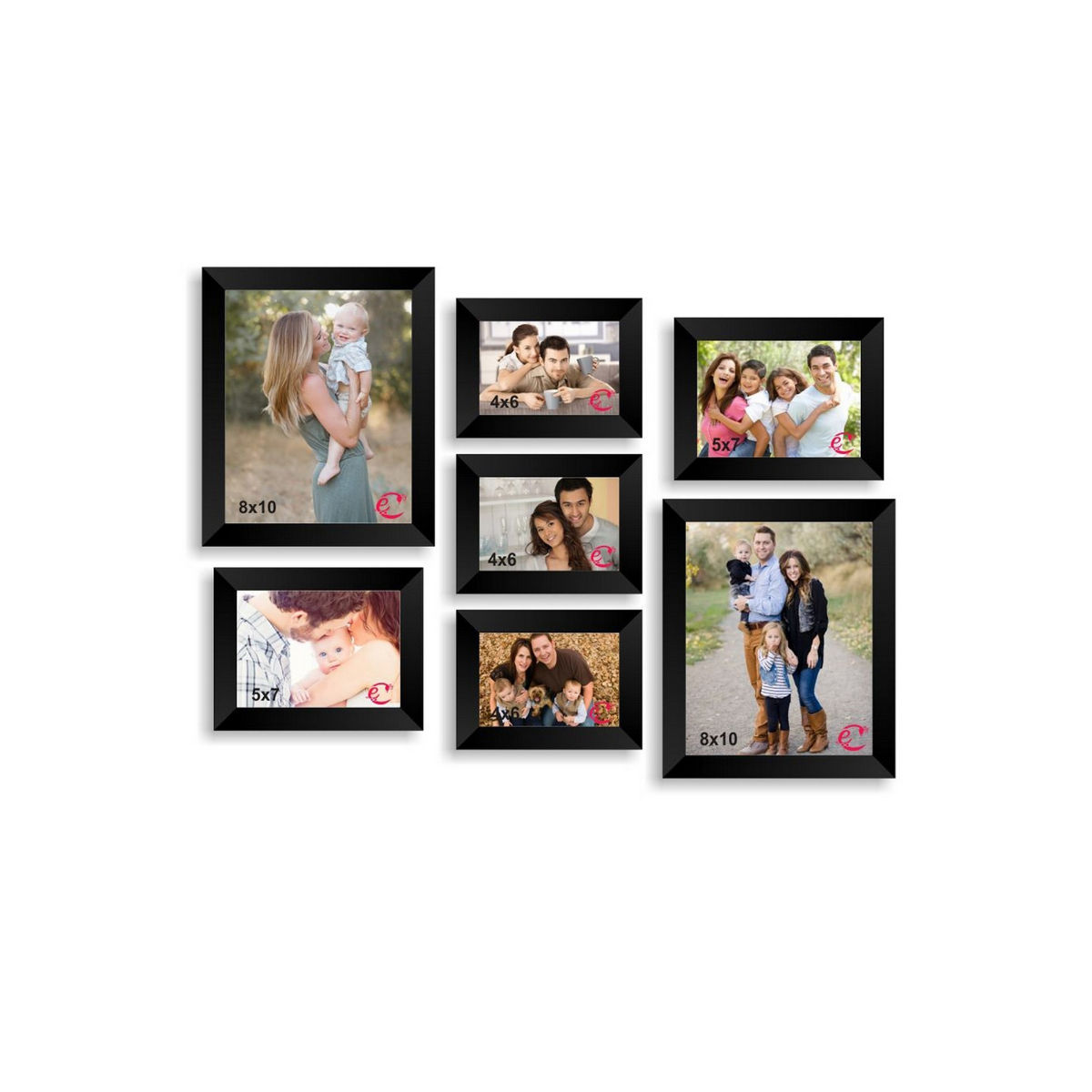 eCraftIndia Memory Wall Collage Photo Frame Set of 7 Photo Frames Buy eCraftIndia Memory Wall