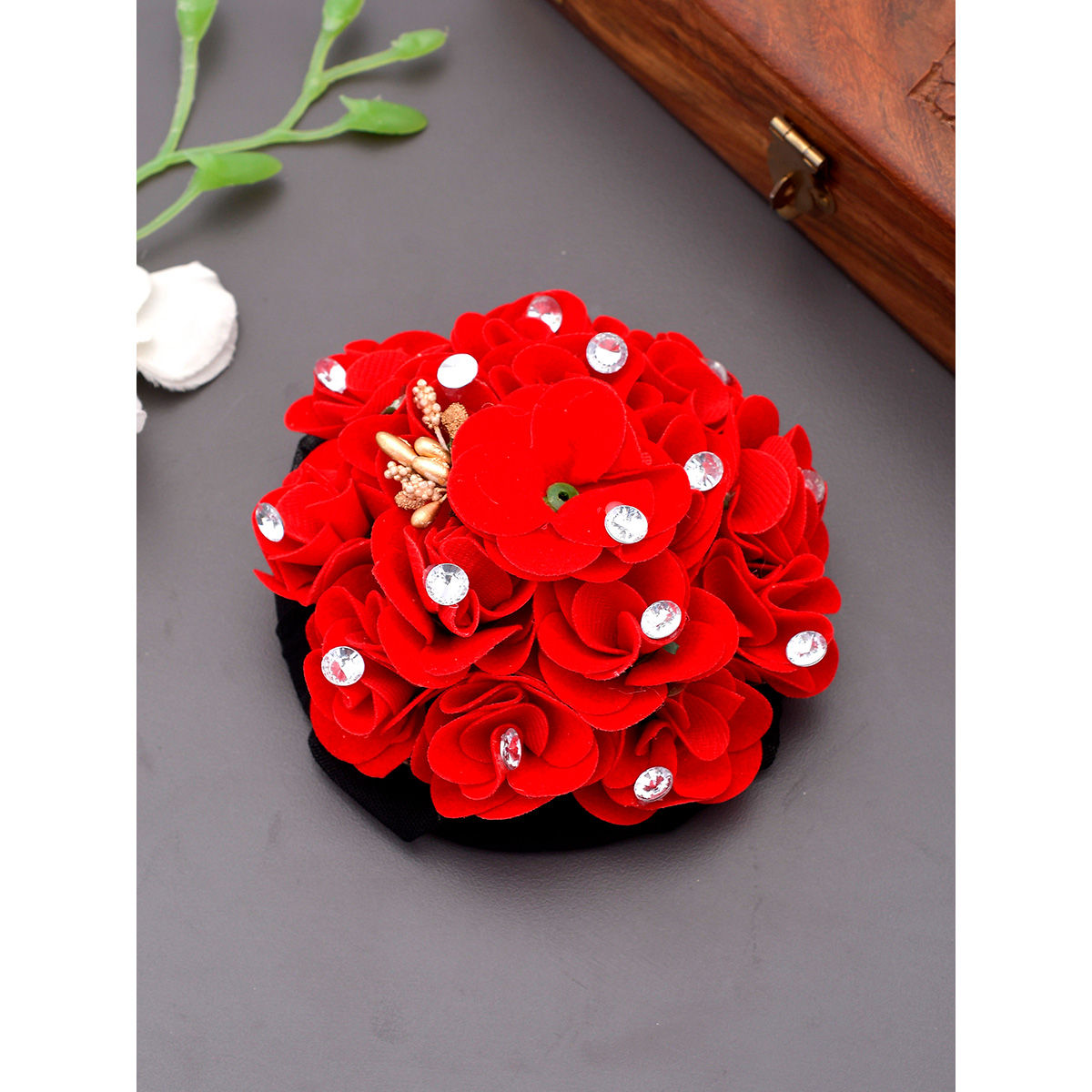 Silvermerc Designs Rose Flower Juda Bun Cover Hair accessory Buy