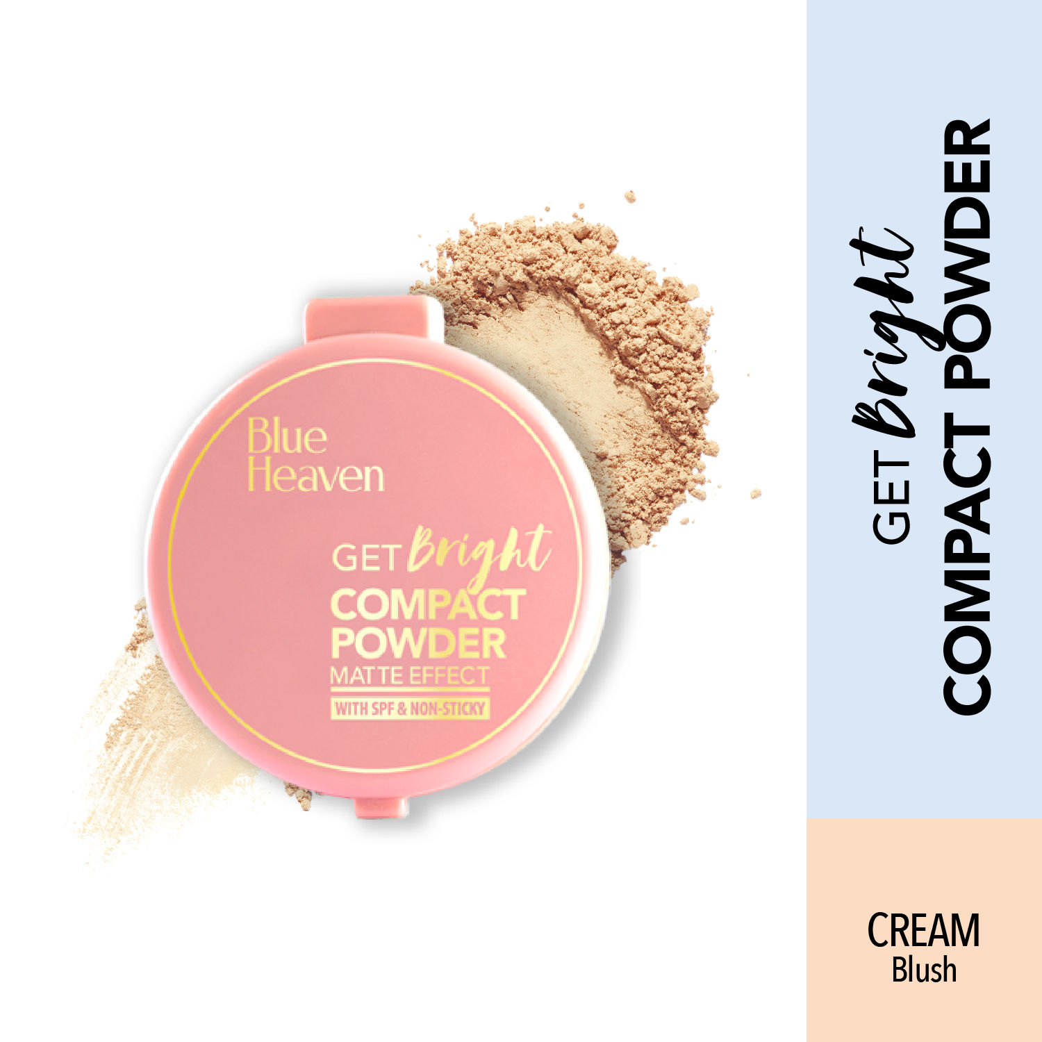 Blue Heaven Get Bright Compact Powder - Cream